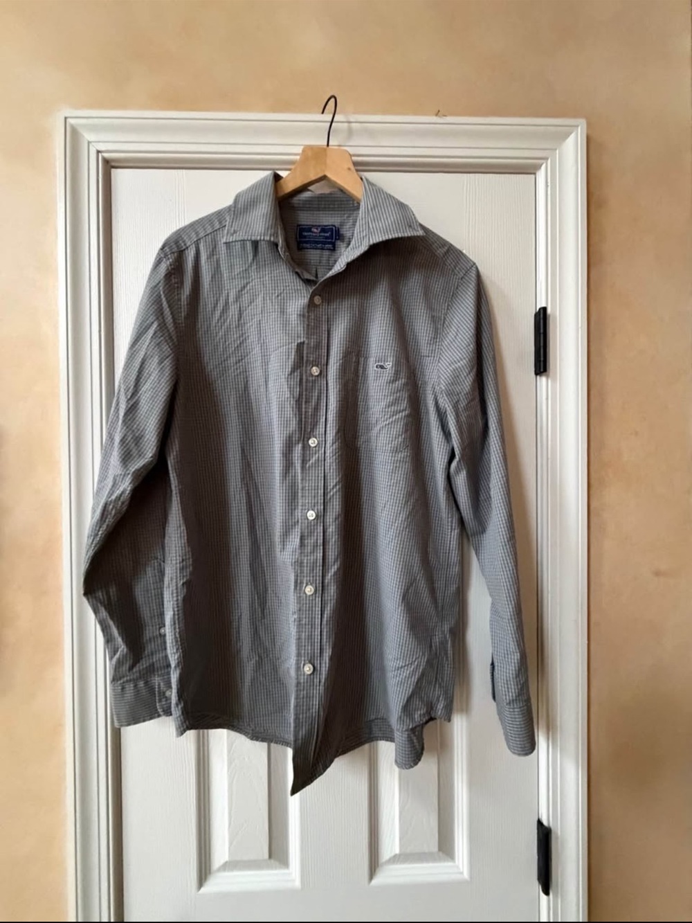 Vineyard Vines Men's Grey Check Button-Down Shirt